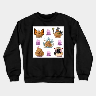 Cute Poop Emoji Girl Poop Characters Crewneck Sweatshirt